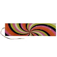 Psychedelic Groovy Orange Roll Up Canvas Pencil Holder (l) by designsbymallika