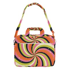 Psychedelic Groovy Orange Macbook Pro Shoulder Laptop Bag (large)