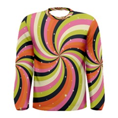 Psychedelic Groovy Orange Men s Long Sleeve Tee