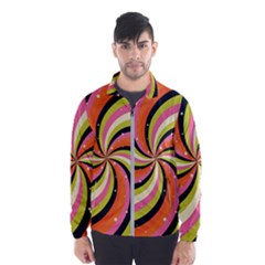 Psychedelic Groovy Orange Men s Windbreaker by designsbymallika