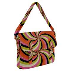 Psychedelic Groovy Orange Buckle Messenger Bag by designsbymallika