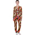 Psychedelic Groovy Orange Casual Jacket and Pants Set View1