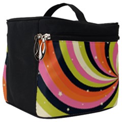 Psychedelic Groovy Orange Make Up Travel Bag (big) by designsbymallika