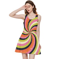 Psychedelic Groovy Orange Inside Out Racerback Dress