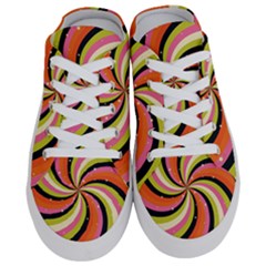 Psychedelic Groovy Orange Half Slippers by designsbymallika