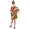 Psychedelic Groovy Orange Kids  One Piece Chiffon Dress View2