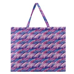 Pink Purple Shade Zipper Large Tote Bag by designsbymallika