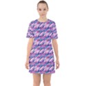 Pink Purple Shade Sixties Short Sleeve Mini Dress View1