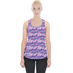 Pink Purple Shade Piece Up Tank Top by designsbymallika