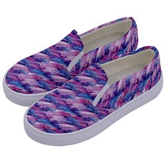 Pink Purple Shade Kids  Canvas Slip Ons by designsbymallika