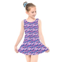 Pink Purple Shade Kids  Skater Dress Swimsuit by designsbymallika