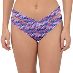 Pink Purple Shade Double Strap Halter Bikini Bottom