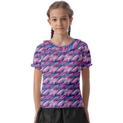 Pink Purple Shade Kids  Frill Chiffon Blouse