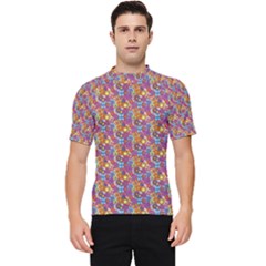 Summer Floral Pattern Men s Short Sleeve Rash Guard