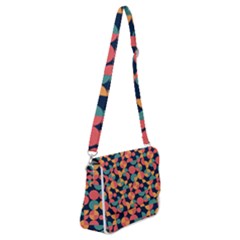 Shapes Pattern Shoulder Bag With Back Zipper by designsbymallika