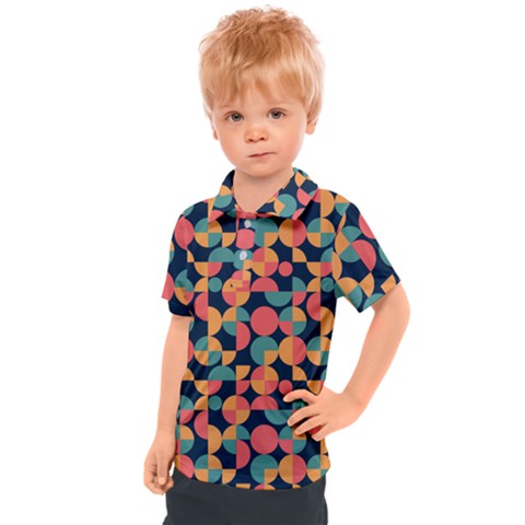 Shapes Pattern Kids  Polo Tee by designsbymallika