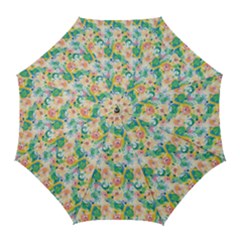 Water Color Floral Pattern Golf Umbrellas