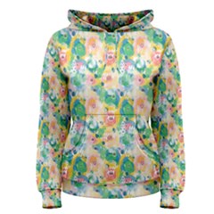 Water Color Floral Pattern Women s Pullover Hoodie by designsbymallika