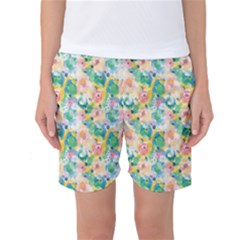 Water Color Floral Pattern Women s Basketball Shorts by designsbymallika