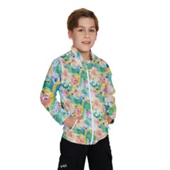 Water Color Floral Pattern Kids  Windbreaker by designsbymallika