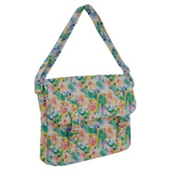 Water Color Floral Pattern Buckle Messenger Bag by designsbymallika