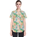 Water Color Floral Pattern Women s Short Sleeve Shirt View1