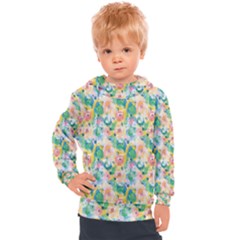 Water Color Floral Pattern Kids  Hooded Pullover by designsbymallika