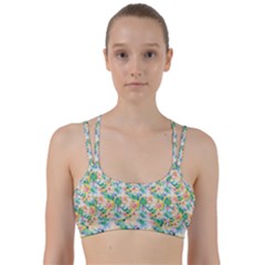 Water Color Floral Pattern Line Them Up Sports Bra