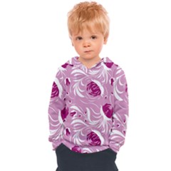 Folk Floral Pattern  Flowers Print  Kids  Overhead Hoodie by Eskimos