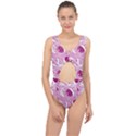 Folk floral pattern. Flowers print. Center Cut Out Swimsuit View1