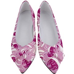 Folk Floral Pattern  Flowers Print  Women s Bow Heels by Eskimos