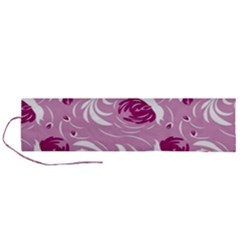 Folk Floral Pattern  Flowers Print  Roll Up Canvas Pencil Holder (l) by Eskimos