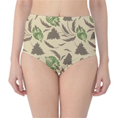 Folk Floral Pattern  Flowers Print  Classic High-waist Bikini Bottoms by Eskimos