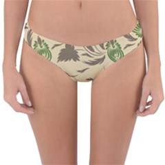 Folk Floral Pattern  Flowers Print  Reversible Hipster Bikini Bottoms by Eskimos