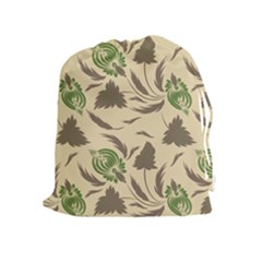 Folk Floral Pattern  Flowers Print  Drawstring Pouch (xl) by Eskimos