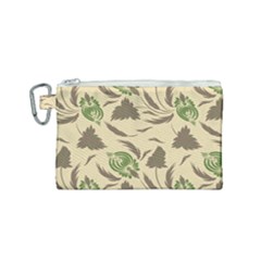 Folk Floral Pattern  Flowers Print  Canvas Cosmetic Bag (small) by Eskimos