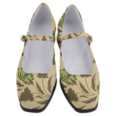 Folk Floral Pattern  Flowers Print  Women s Mary Jane Shoes by Eskimos