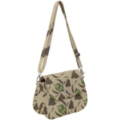 Folk Floral Pattern  Flowers Print  Saddle Handbag by Eskimos