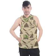 Folk Floral Pattern  Flowers Print  Men s Sleeveless Hoodie by Eskimos