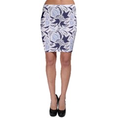 Folk Floral Pattern  Flowers Print  Bodycon Skirt by Eskimos