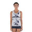 Folk floral pattern. Flowers print. Sport Tank Top  View1