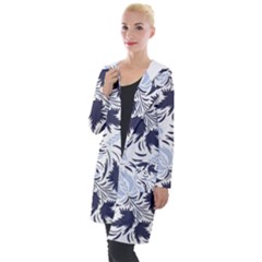 Folk Floral Pattern  Flowers Print  Hooded Pocket Cardigan by Eskimos