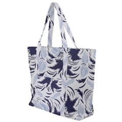 Folk Floral Pattern  Flowers Print  Zip Up Canvas Bag by Eskimos