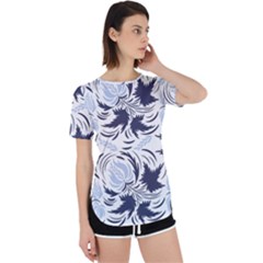 Folk Floral Pattern  Flowers Print  Perpetual Short Sleeve T-shirt by Eskimos