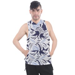 Folk Floral Pattern  Flowers Print  Men s Sleeveless Hoodie by Eskimos