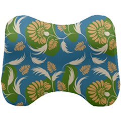 Folk Floral Pattern  Flowers Print  Head Support Cushion by Eskimos