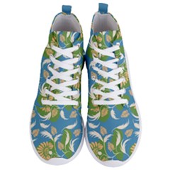 Folk Floral Pattern  Flowers Print  Men s Lightweight High Top Sneakers by Eskimos