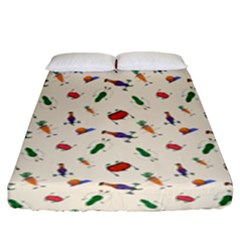 Vegetables Athletes Fitted Sheet (king Size) by SychEva