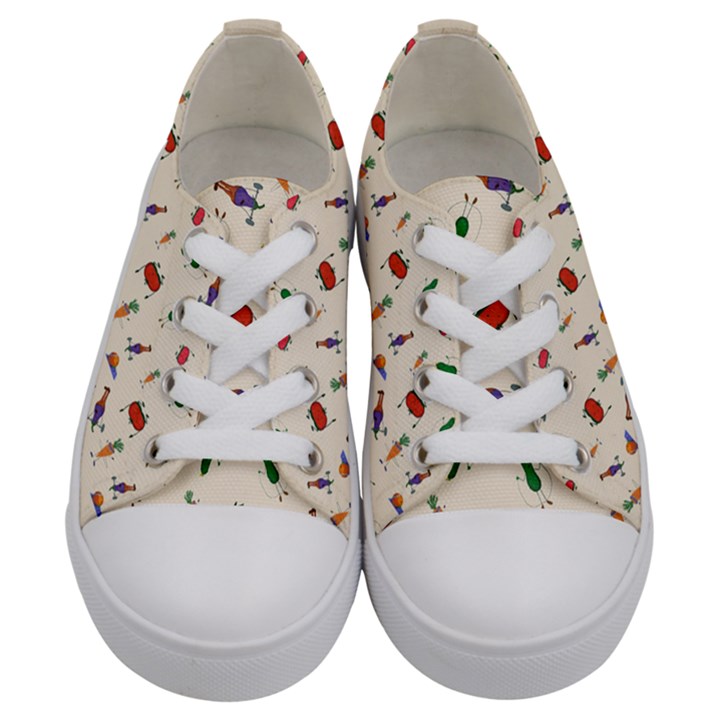 vegetables athletes Kids  Low Top Canvas Sneakers