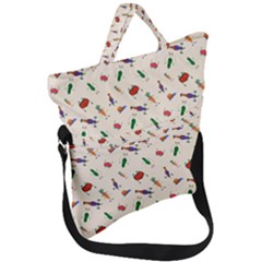 Vegetables Athletes Fold Over Handle Tote Bag by SychEva